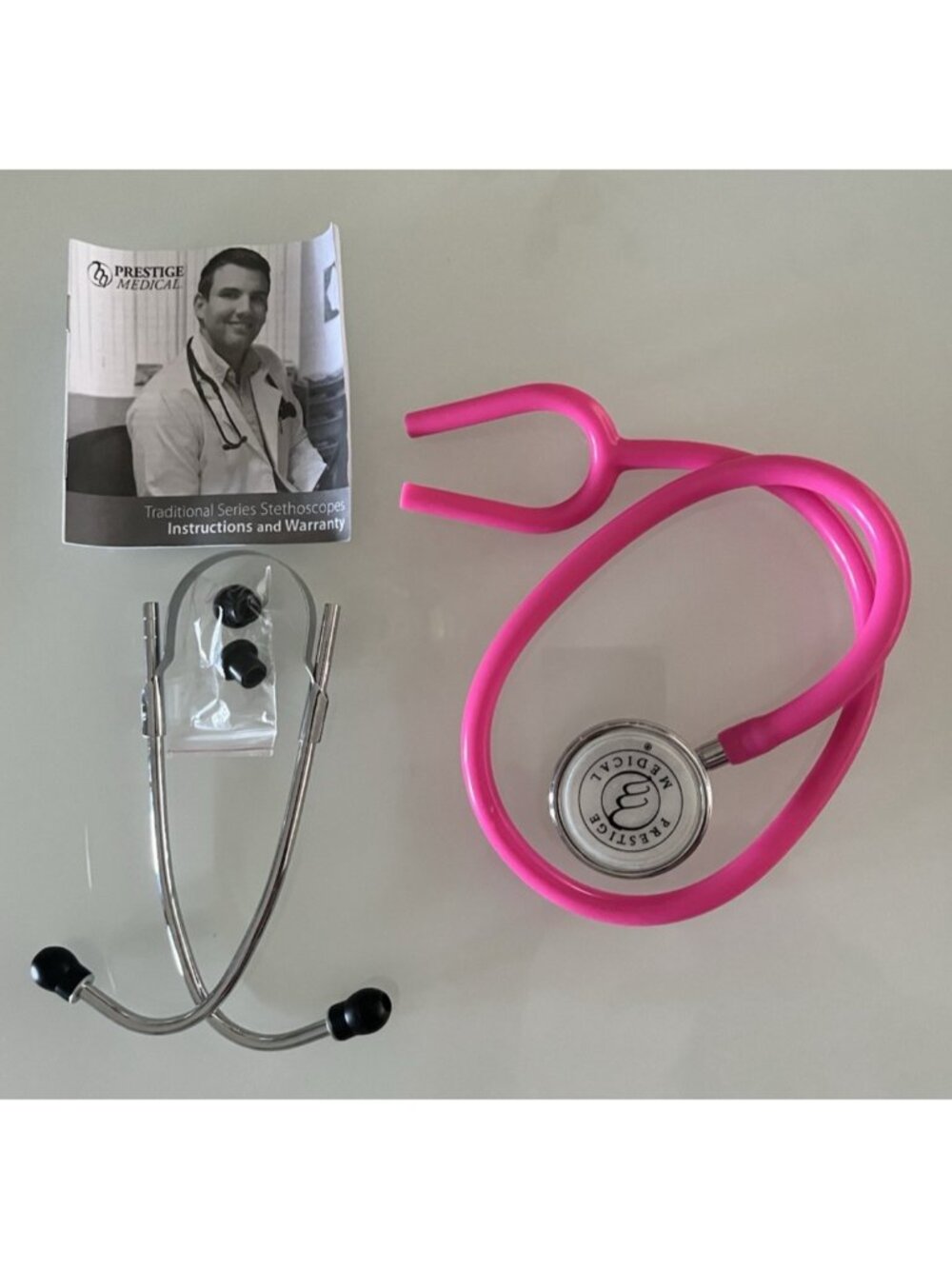 New Prestige Medical Hot Pink Dual Head Stethoscope